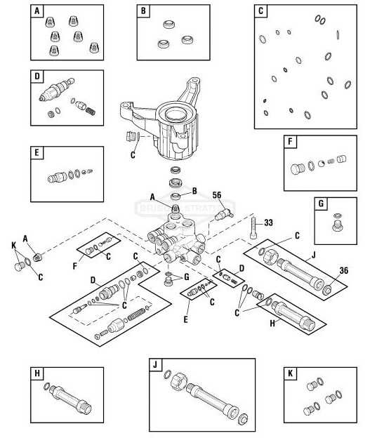 704676 pressure washer pump parts